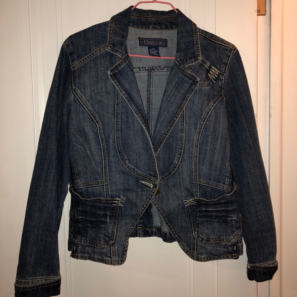 Blazer styled jean jacket